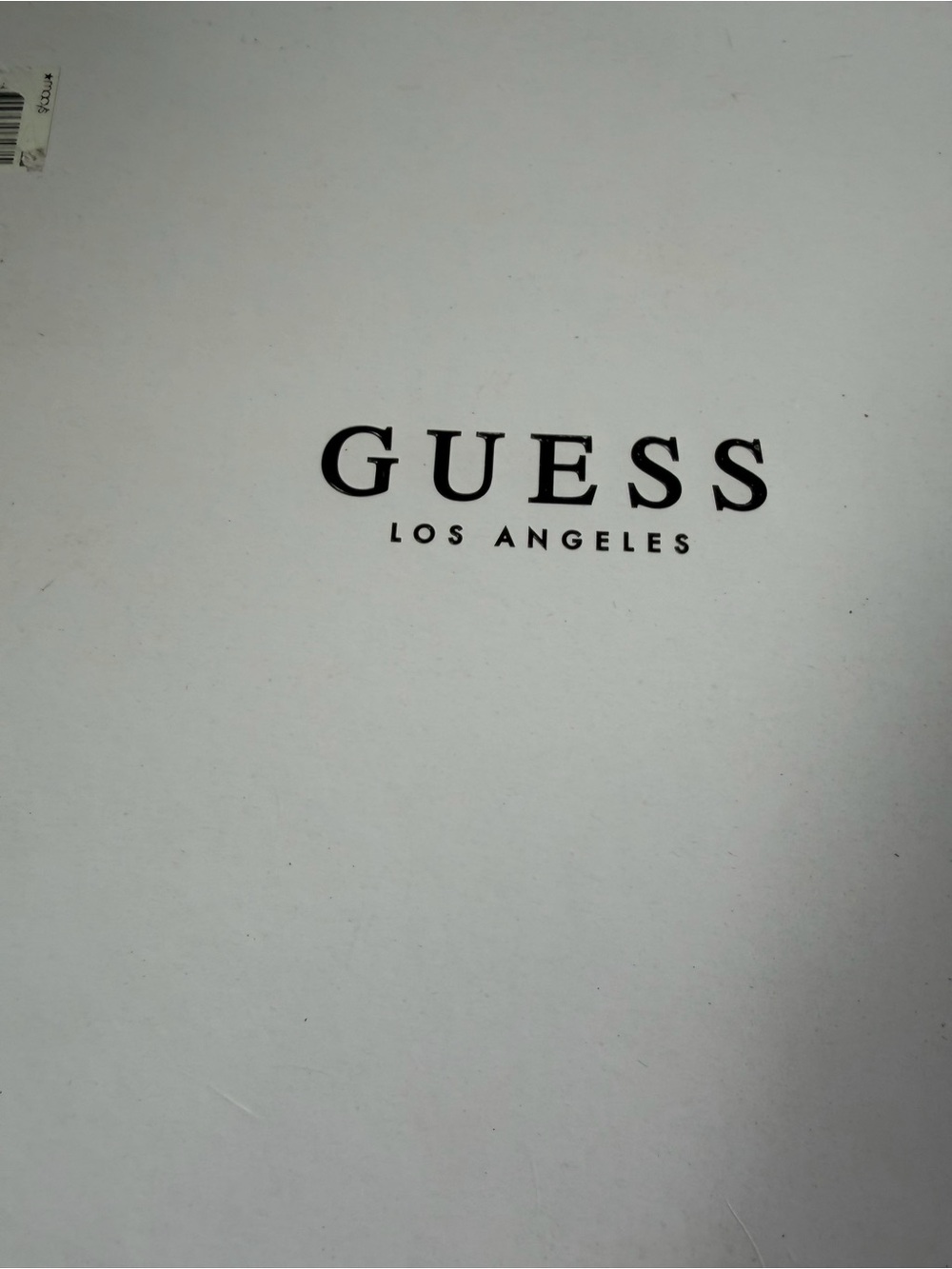 GUESS White Box with Black LOS ANGELES Logo